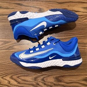 Men’s Size 13 Nike Alpha Huarache Elite 4 Turf Baseball Shoes Royal DJ6523-414